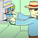An MS Paint drawing illustrating the GameFAQs mastermind's soda-stealing device.